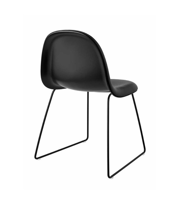 Gubi  Gubi - 3D dining chair upholstered -  base sledge