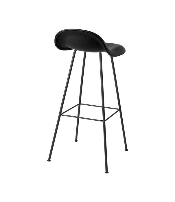 Gubi  Gubi 3D Bar Stool fully upholstered, black center base