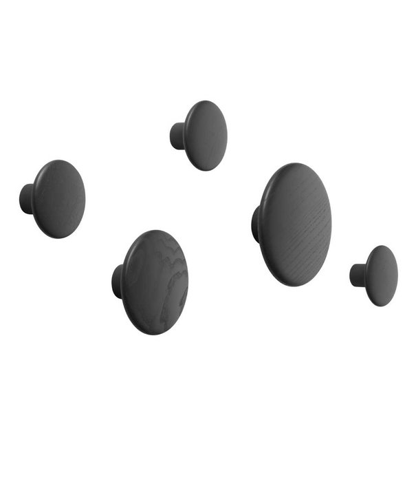 Muuto Dots Wood Wall Hooks,  set of 5