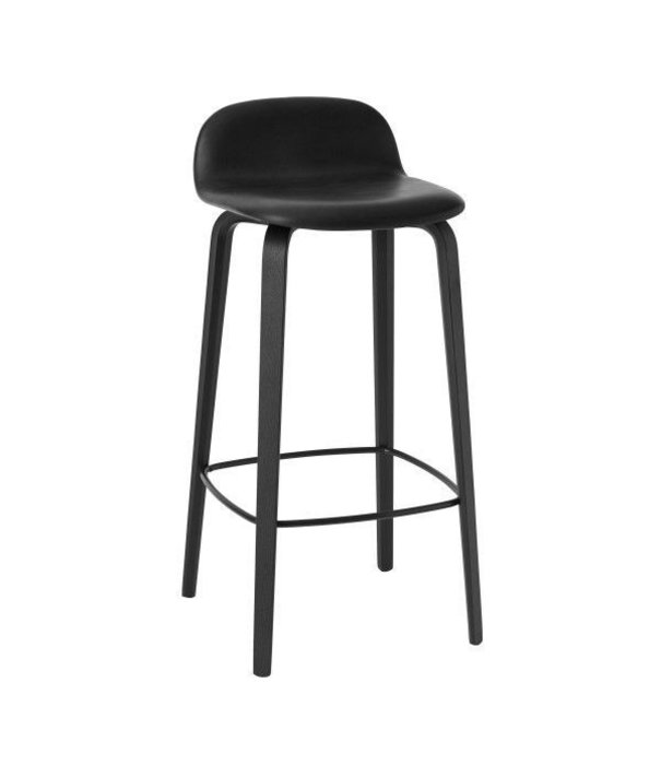 Muuto  Muuto Visu Bar Stool Refine leather, oak wood base