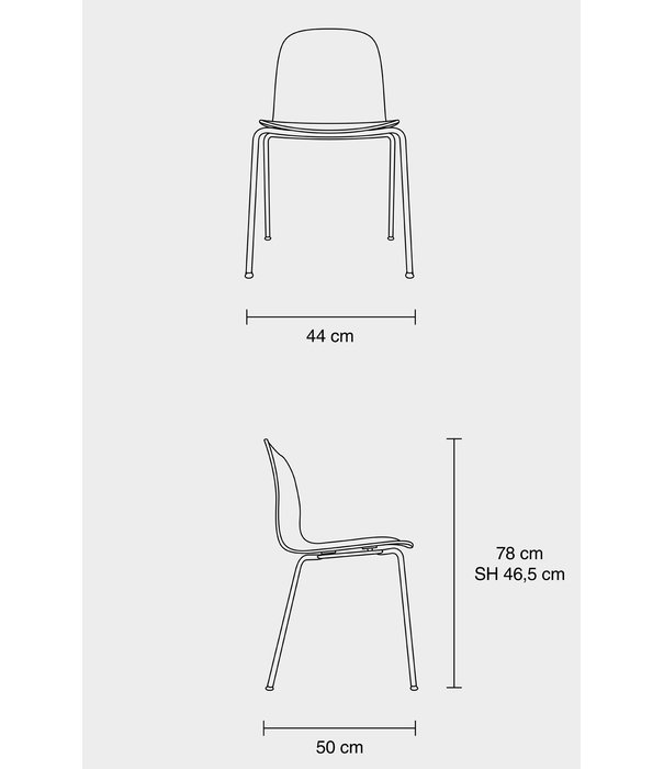 Muuto  Muuto Visu Eetkamerstoel tube poten