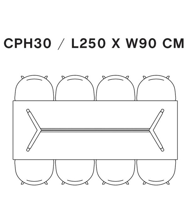 Hay  Hay - Cph 30 dining oak - 250 x 120