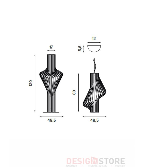 Northern  Northern -Diva pendant lamp oak H80