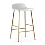 Normann Copenhagen - Form barkruk low messing poten 65 cm.