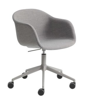 Muuto Fiber Bureaustoel swivel met wielen en gaslift