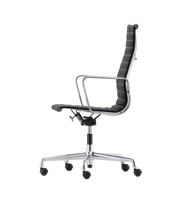 Vitra  Vitra -  Aluminium Chair EA 119 hoge rug, draaibaar op wielen