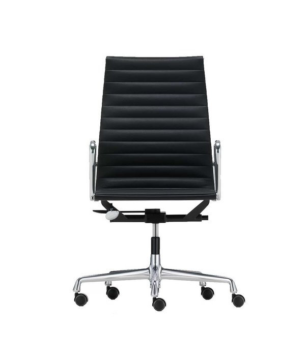 Vitra  Vitra Aluminium Chairs EA 119 Bureaustoel, hoge rug /  wielen