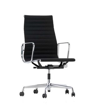 Vitra -  Aluminium Chair EA 119 hoge rug, draaibaar op wielen