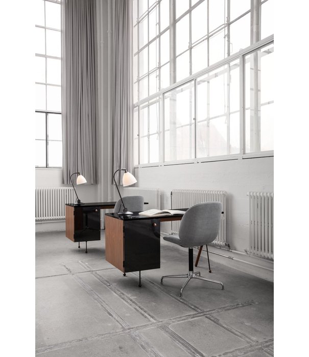 Gubi  Grossman Desk 62 black, matte American walnut