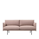 Muuto - Outline 2-zits bank - voet zwart