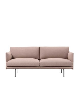 Muuto - Outline 2-seater Sofa, black base