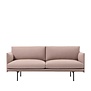 Muuto Outline 2-seater Sofa, base black