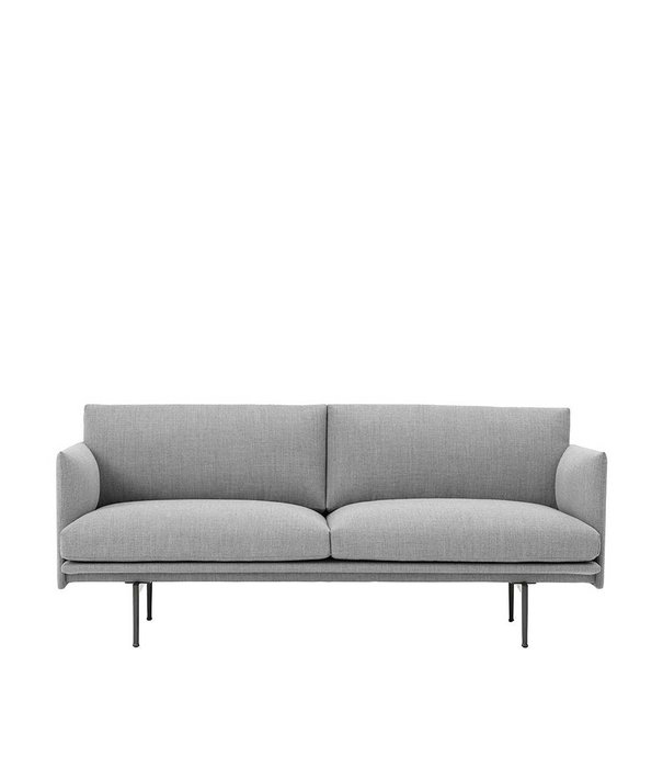 Muuto Outline 2-zits Bank, voet zwart