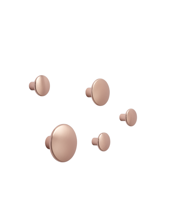 Muuto  Muuto Dots Metal Wandhaken, set van 5