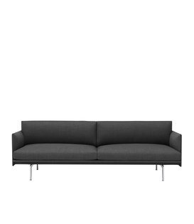 Outline 3-seater Sofa - base polished aluminium