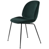 Gubi - Beetle chair Velvet 787 - conic base black-chrome