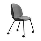 Gubi - Beetle meeting chair upholstered with castors