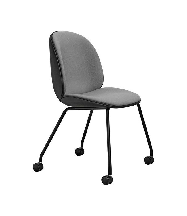 Gubi  Gubi Beetle Meeting Chair front upholstered, 4 legs with castors