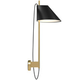 Yuh Wandlamp messing LED