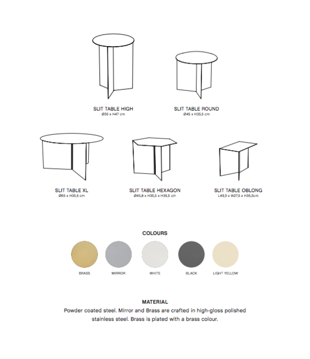 Hay  Hay - Slit bijzettafel high Ø35