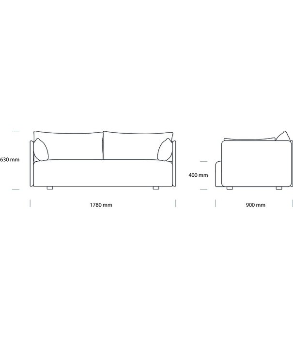 Audo Audo - Offset 2-seater Sofa