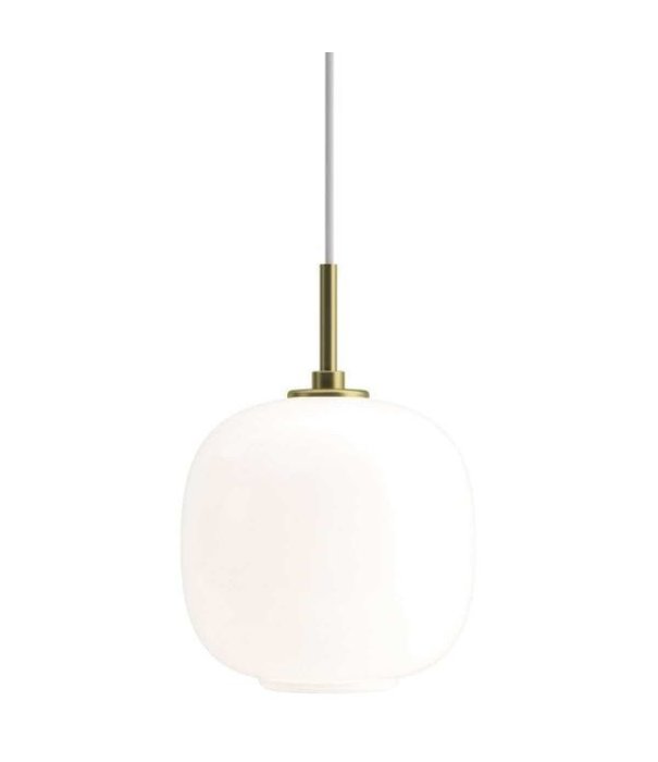 Louis Poulsen  VL45 Radiohus Hanglamp messing, glossy wit opaal
