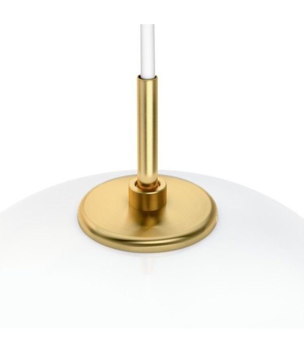 Louis Poulsen  VL45 Radiohus Hanglamp messing, glossy wit opaal