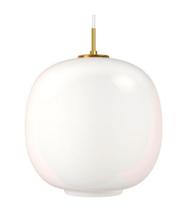 Louis Poulsen  VL45 Radiohus Hanglamp messing, glossy wit opaal