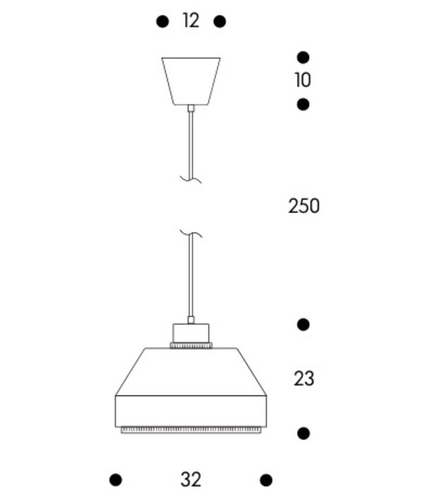 Artek  AMA500 Hanglamp wit, messing