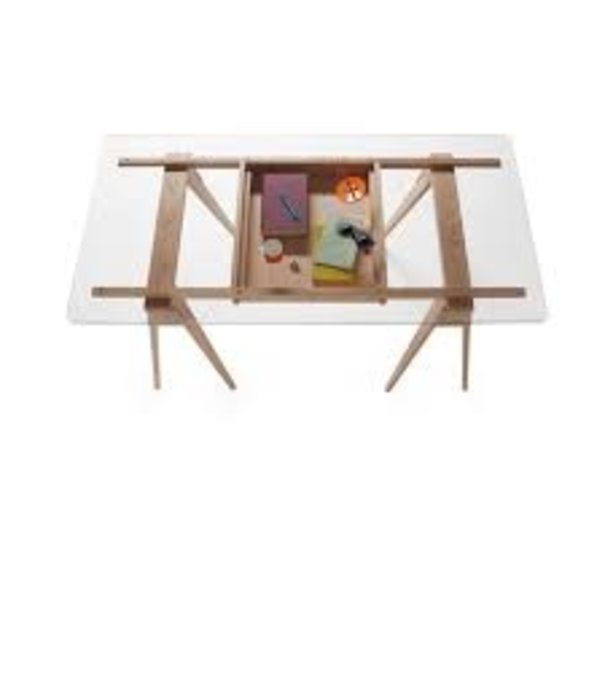 Design House Stockholm  Design House Stockholm - Arco desk oak - glass table top