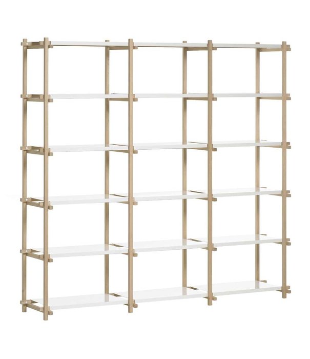 Hay  Hay Woody Shelving High frame oak, white
