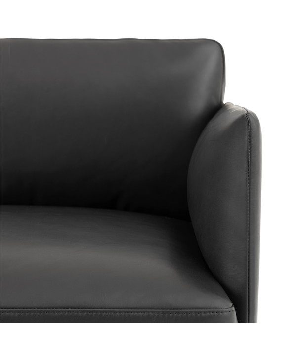 Muuto  Muuto - Outline fauteuil Refine leer, voet gepolijst aluminium