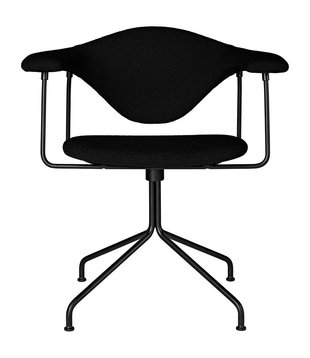 Gubi - Masculo lounge stoel volledig gestoffeerd - basis swivel voet