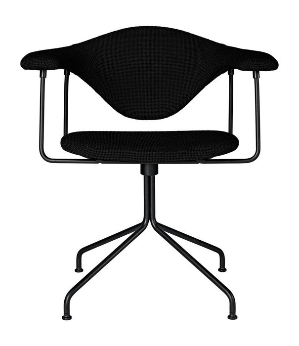 Gubi  Gubi - Masculo lounge stoel volledig gestoffeerd - basis swivel voet