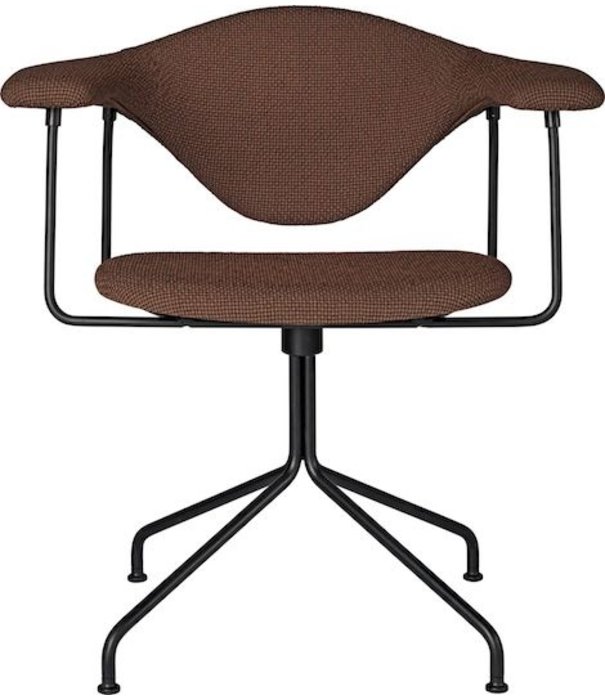 Gubi  Gubi - Masculo lounge stoel volledig gestoffeerd - basis swivel voet