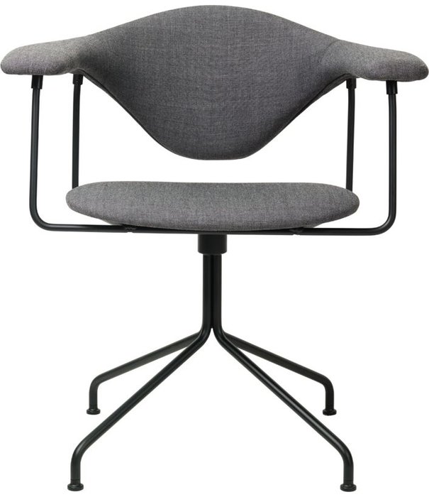 Gubi  Gubi - Masculo lounge stoel volledig gestoffeerd - basis swivel voet