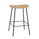 Muuto Fiber Bar Stool ochre, tube base