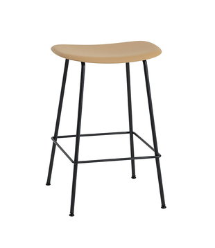 Muuto Fiber Bar Stool ochre, tube base