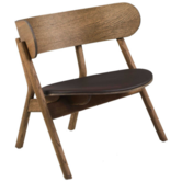 Northern -Oaki lounge chair - leather seat pad