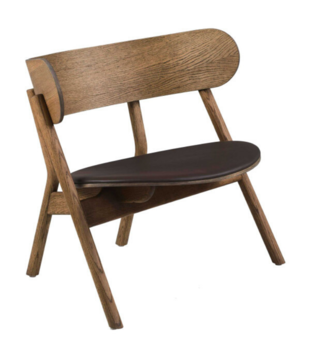 Northern - Oaki lounge chair smoked oak, leather seat pad