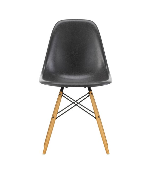 Vitra  Vitra Eames Fiberglass Stoel DSW,  esdoorn goud onderstel