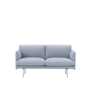 Muuto - Outline 2 seater sofa - base aluminium