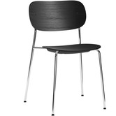 Audo - Co Dining chair wood chromed base