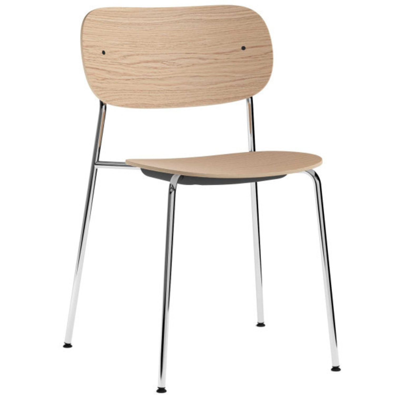 agenda Creatie Praten Co Dining stoel hout - chrome poten - Nordic New