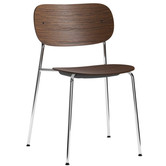 Audo - Co Dining chair wood chromed base