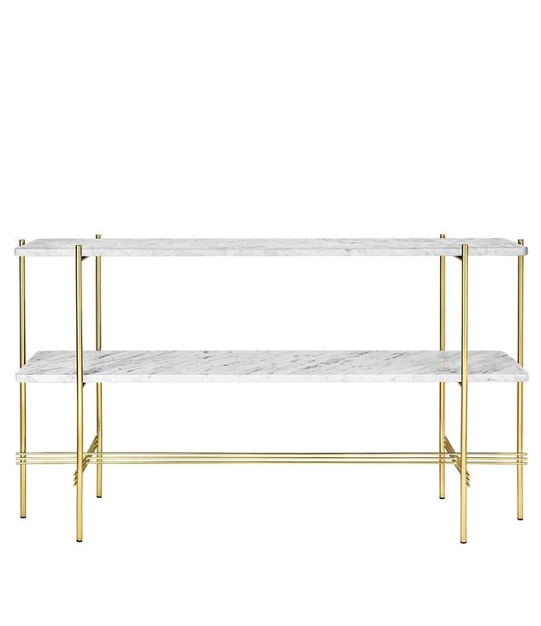 Gubi  Gubi - TS Console tafel rek 2 marmer top L120 cm.