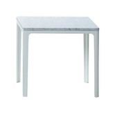 Plate Coffee Table Carrara marble, white frame