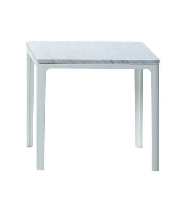 Vitra  Plate Coffee Table Carrara marble, white frame