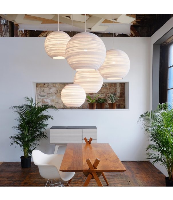 Graypants  Scraplights Moon Pendant white