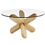 Normann Copenhagen -Ding salontafel gelakt eiken - glas